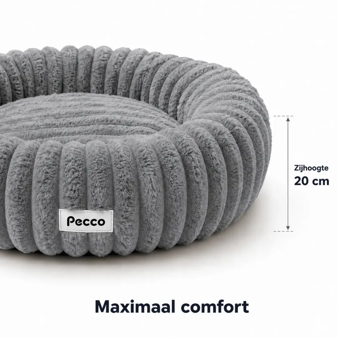 Pecco Orthopedische Hondenmand 100cm - Grijs - 2-in-1