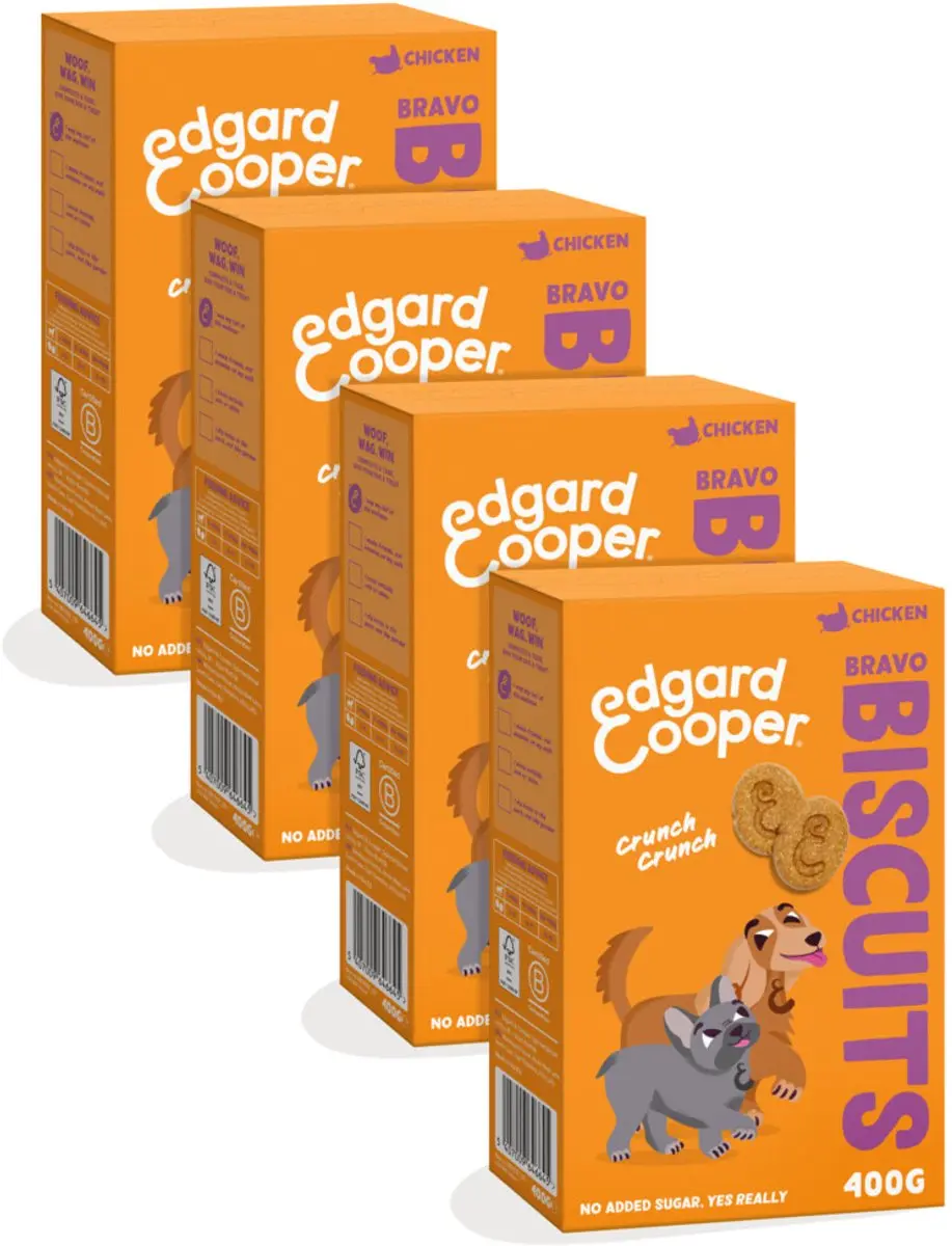 Edgard & Cooper Hondensnacks Kip 4x400g