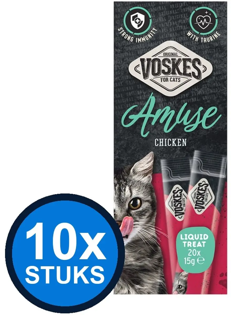 10x Voskes Amuse Liquid Treat Kip