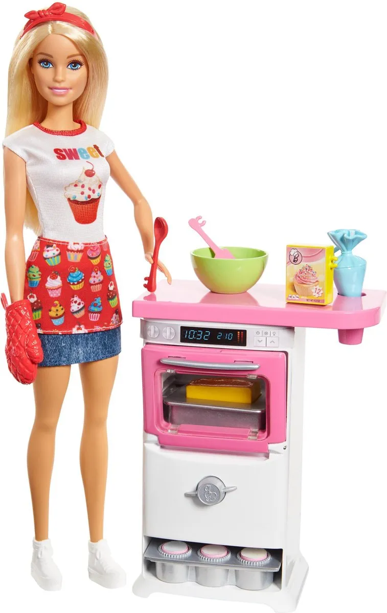 Barbie Cupcake Speelset FHP57 - Multicolor