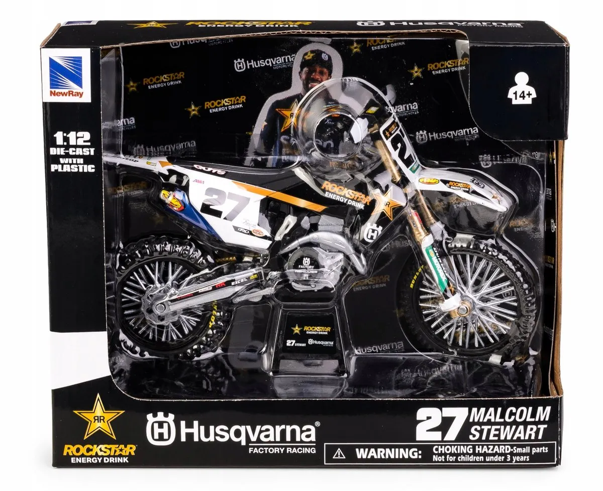 Husqvarna FC450 2022 Rockstar Energy Motorspeelgoed - Zwart/Wit/Goud