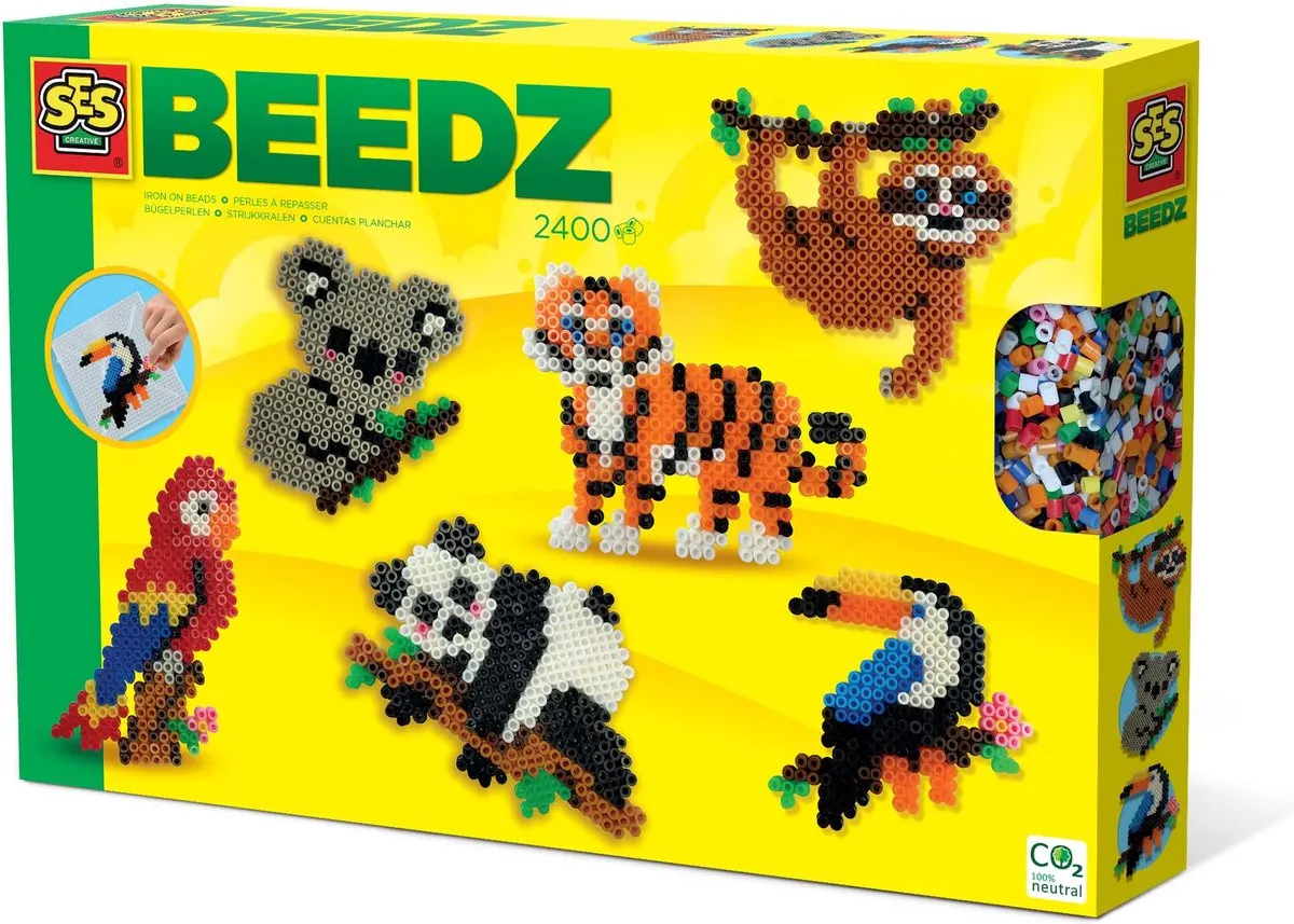 SES Creative Beedz Strijkkralen Jungle Dieren