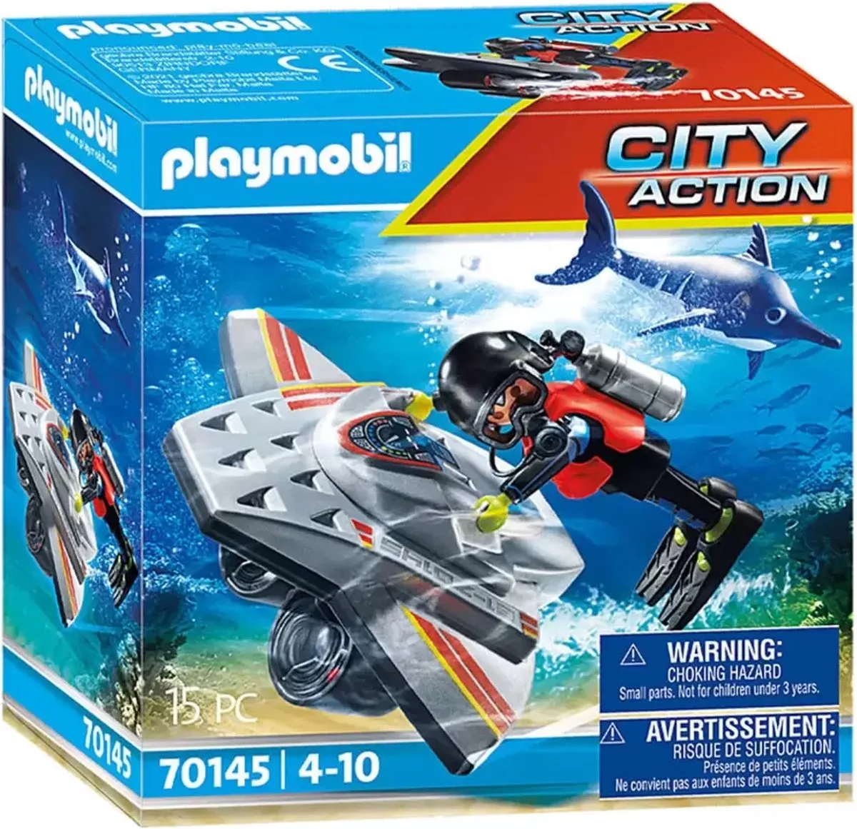 Playmobil City Action Redding op zee 70145 - Duikscooter - Multicolor