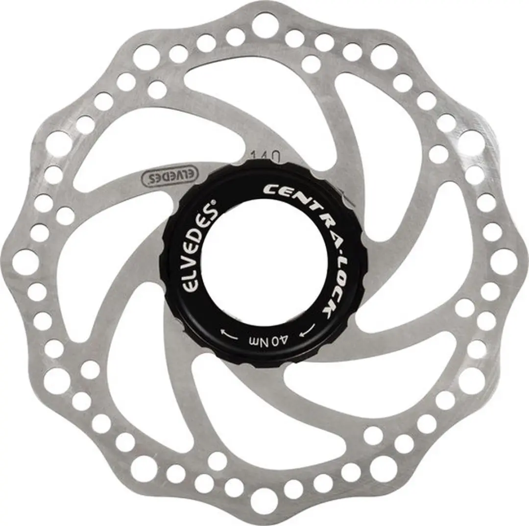 Elvedes SC14 Fiets Remschijf RVS - Ø203mm Center Lock - Grijs - afbeelding 2 van 3