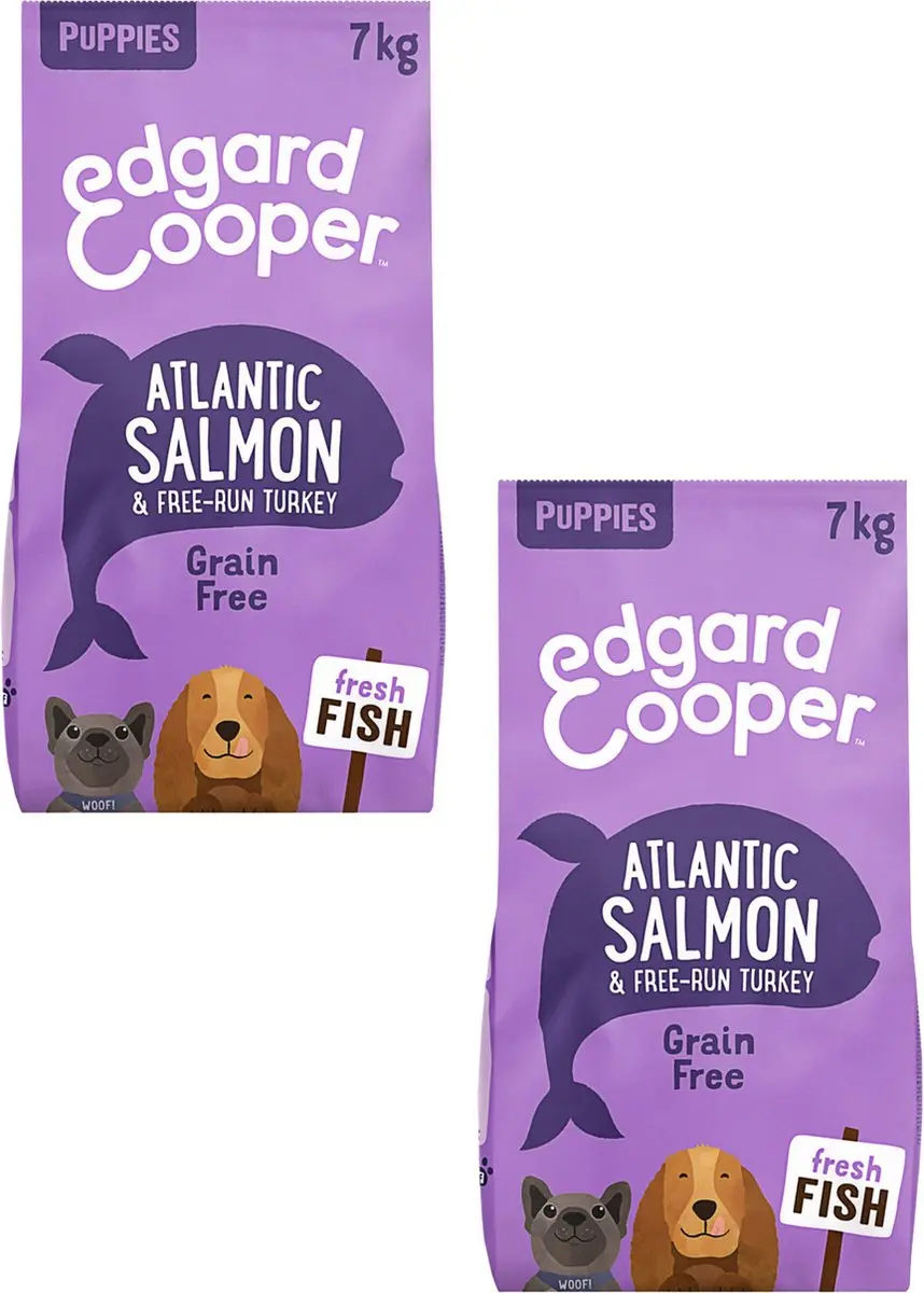 Edgard & Cooper Puppy Graanvrij Zalm&Kalkoen