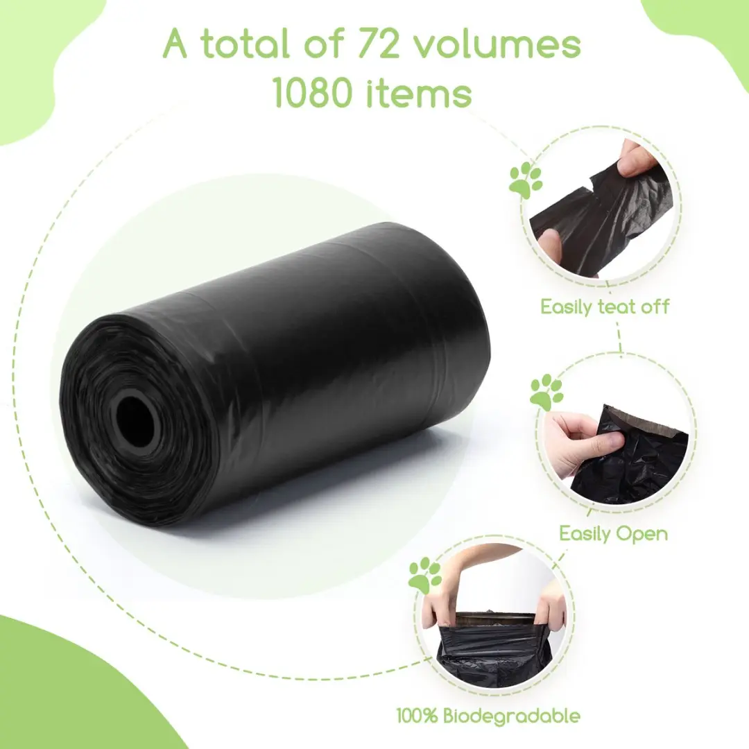 Nobleza 48KVF Poepzakjes 1080 Stuks - 32x23cm Zwart