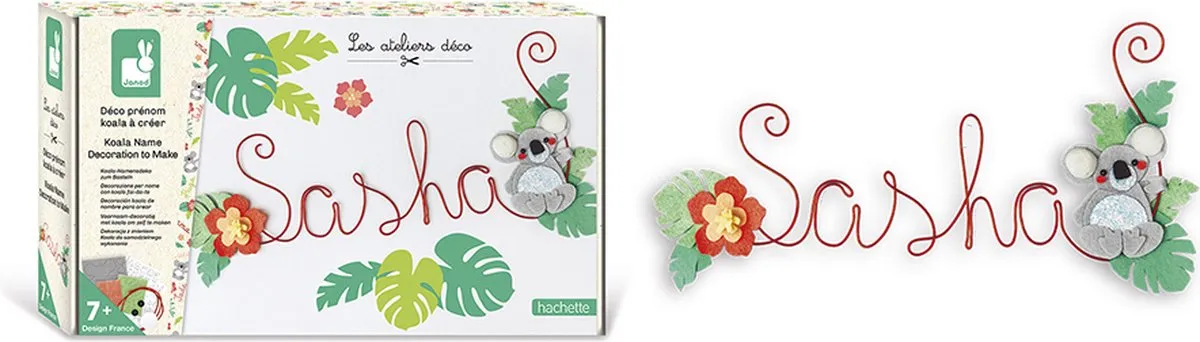 Janod Atelier Deco Naamplank Koala - Multikleur - afbeelding 4 van 4