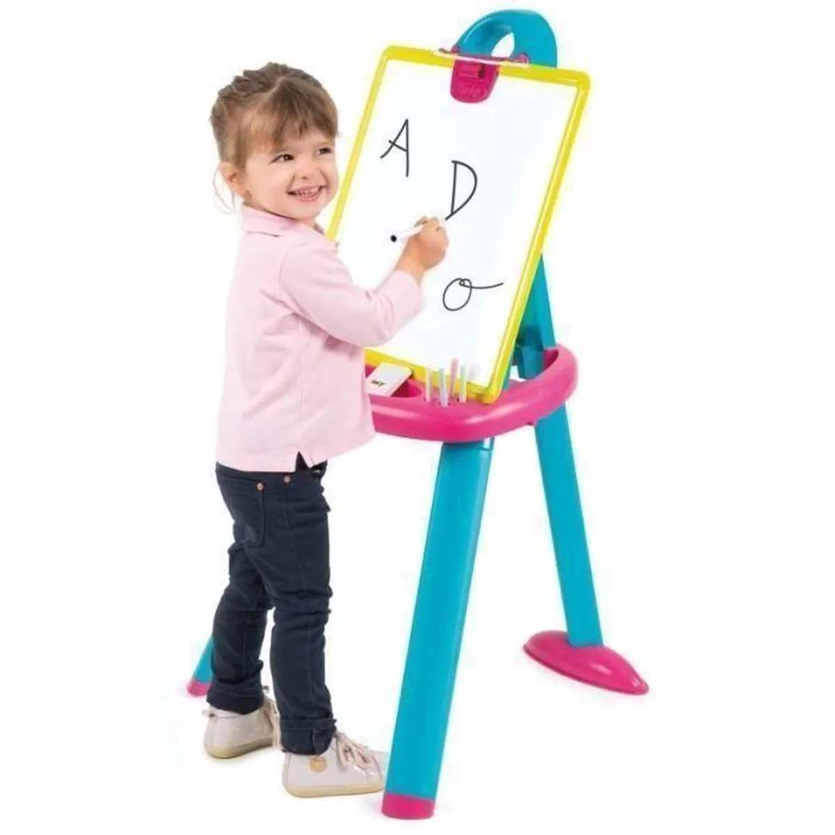Smoby Krijtbord Whiteboard Roze - inclusief accessoires