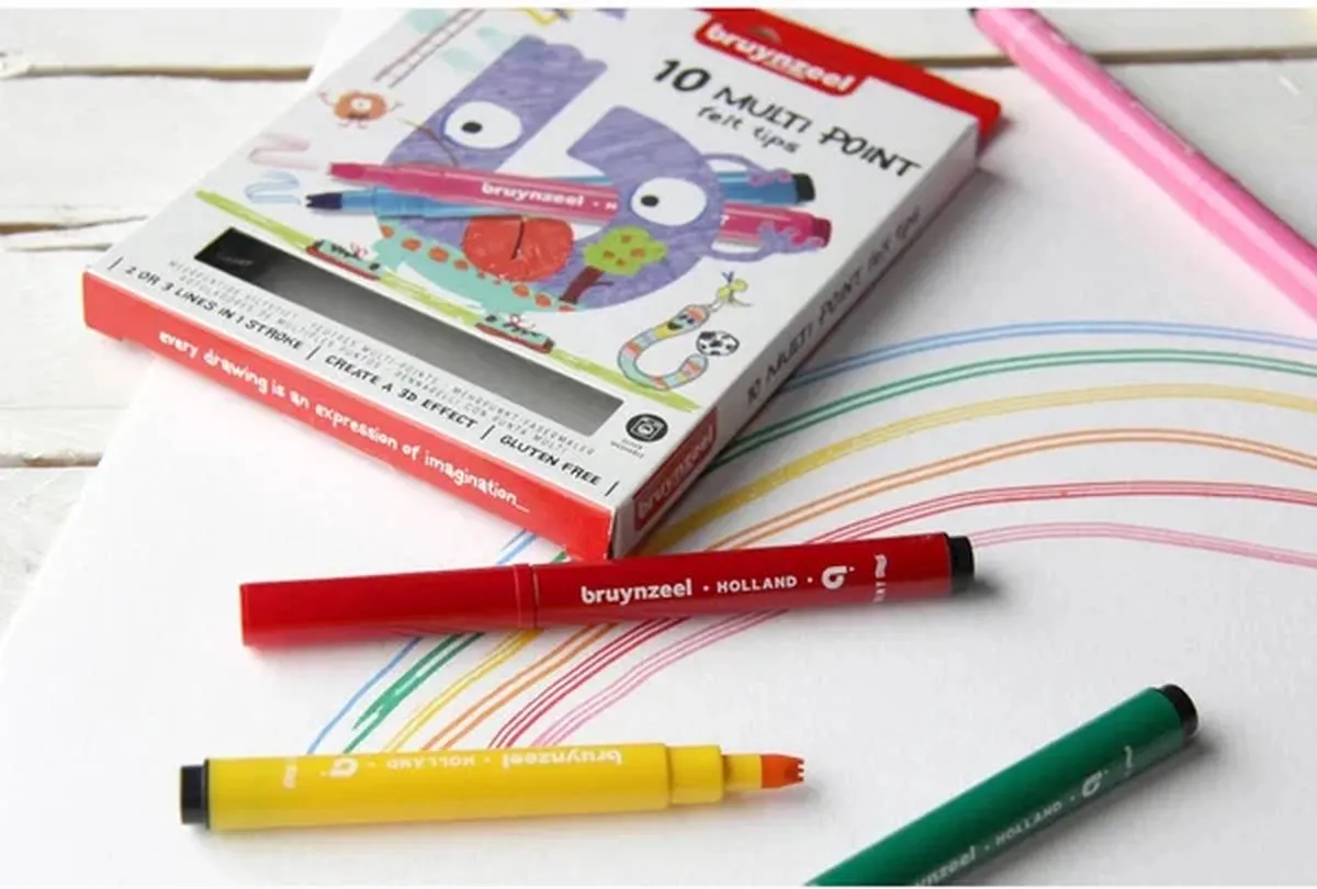Bruynzeel Kids Multi Point Viltstiften - 10 Stuks - afbeelding 6 van 6