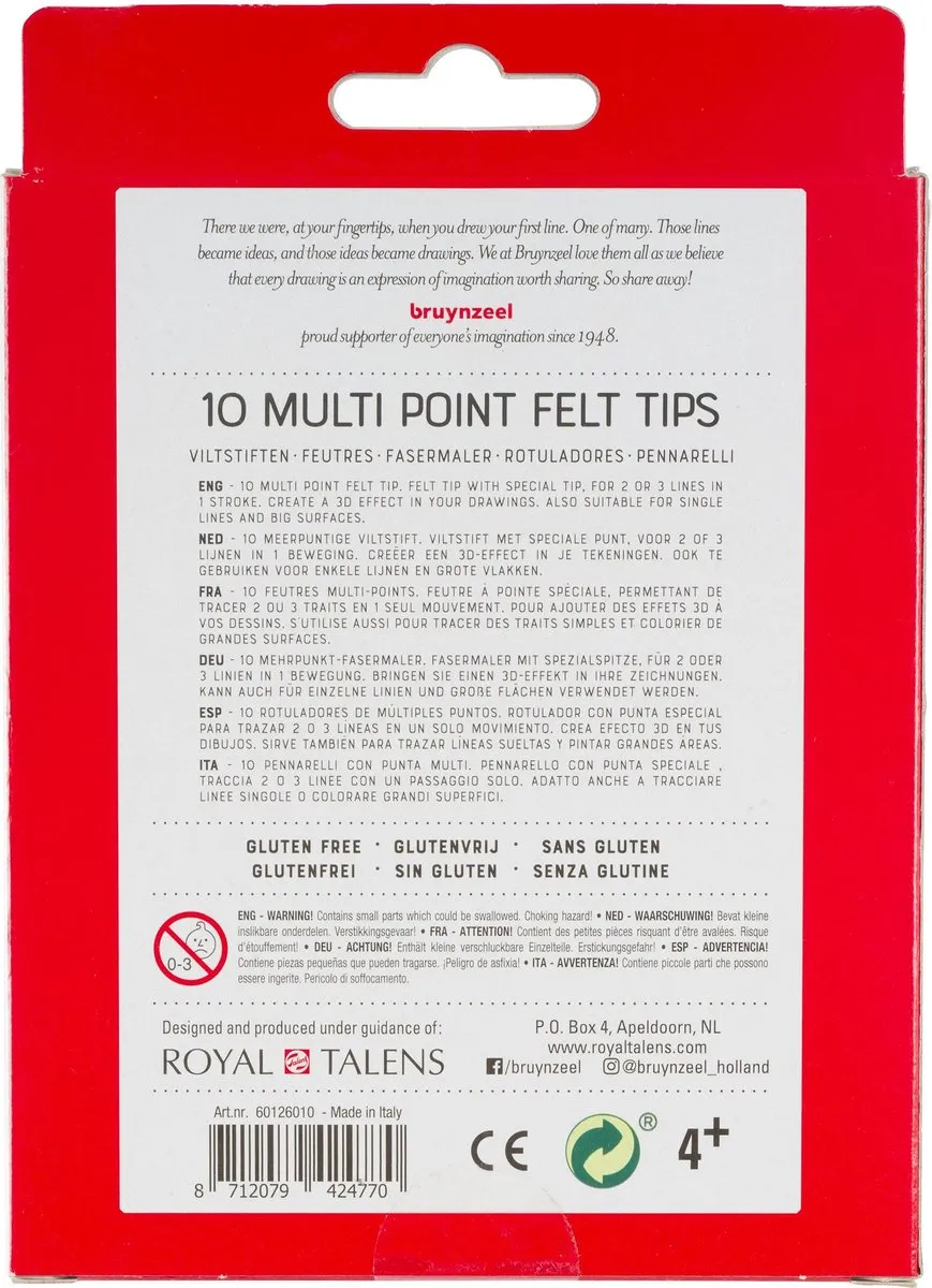 Bruynzeel Kids Multi Point Viltstiften - 10 Stuks