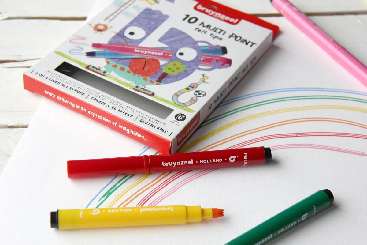 Bruynzeel Kids Multi Point Viltstiften - 10 Stuks