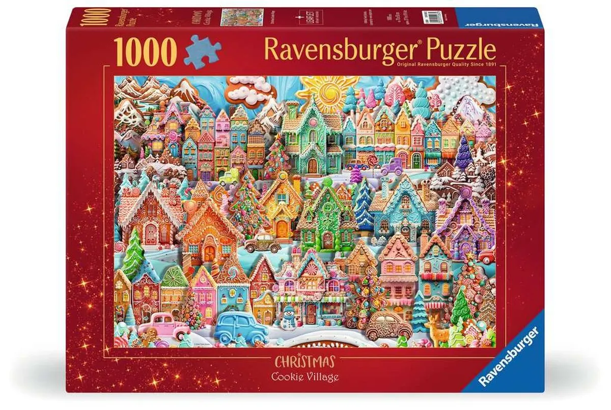Ravensburger Het dorp van de kerstkoekjes Legpuzzel 1000 Stuks