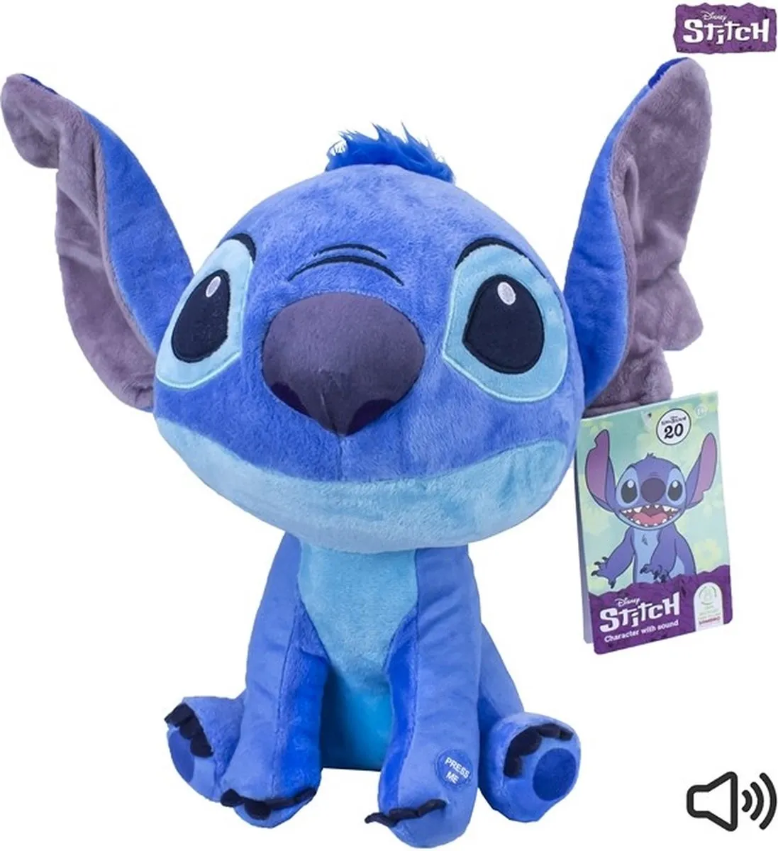 Disney Lilo & Stitch Knuffel Stitch Blauw 30cm