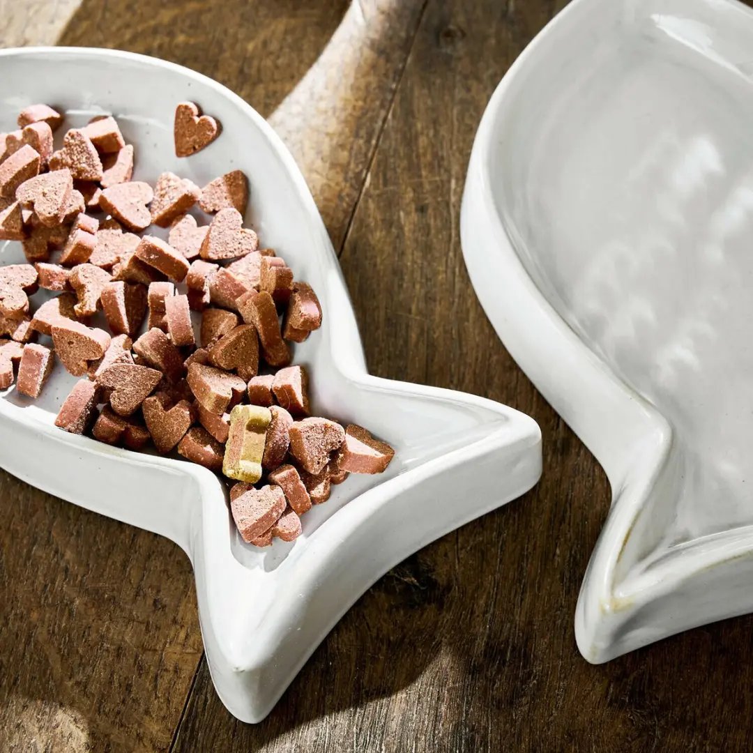 Loberon Felluna Voerbakjes Set - 2 Stuks - Crème