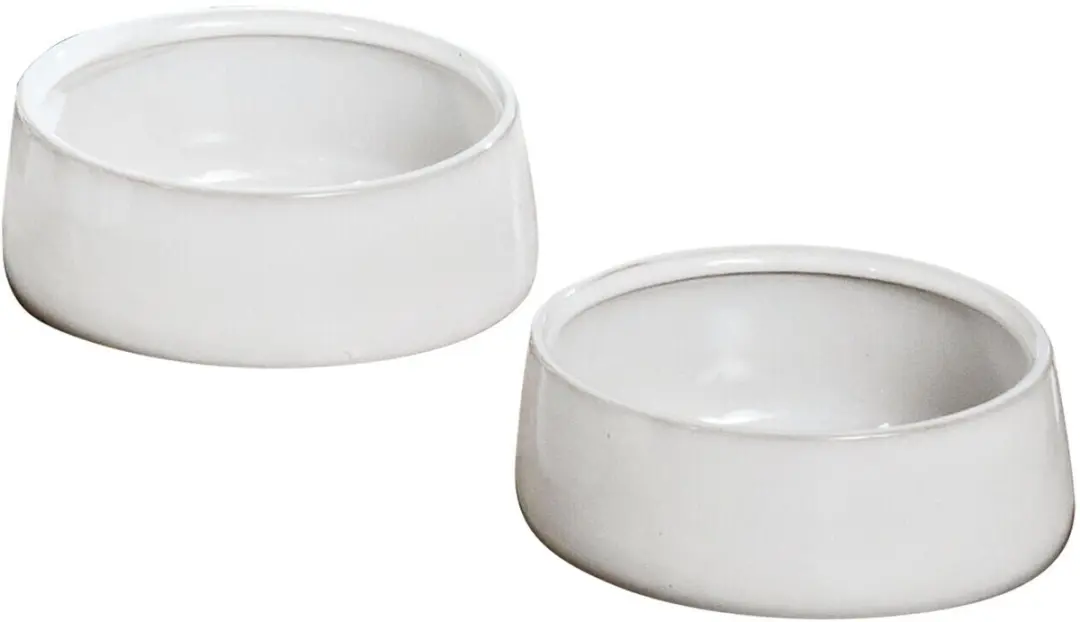 Loberon Felluna Voerbakjes Set - 2 Stuks - Crème - afbeelding 5 van 6