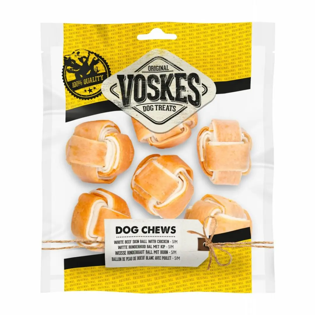 Voskes Hondensnacks Bal White Kip