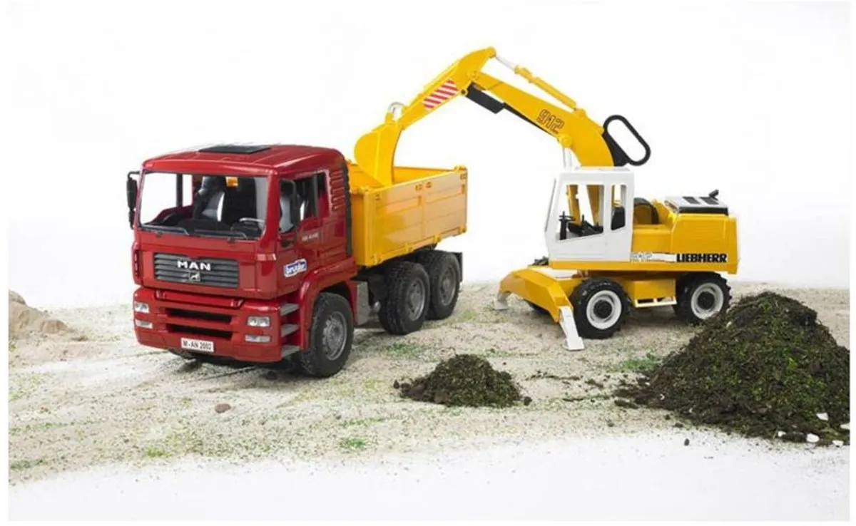 Bruder Liebherr Graafmachine 2426 - Geel