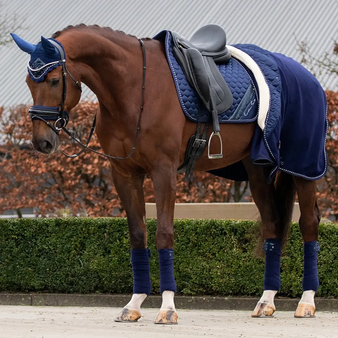 QHP Brilliance Zweetdeken 175cm - Donkerblauw