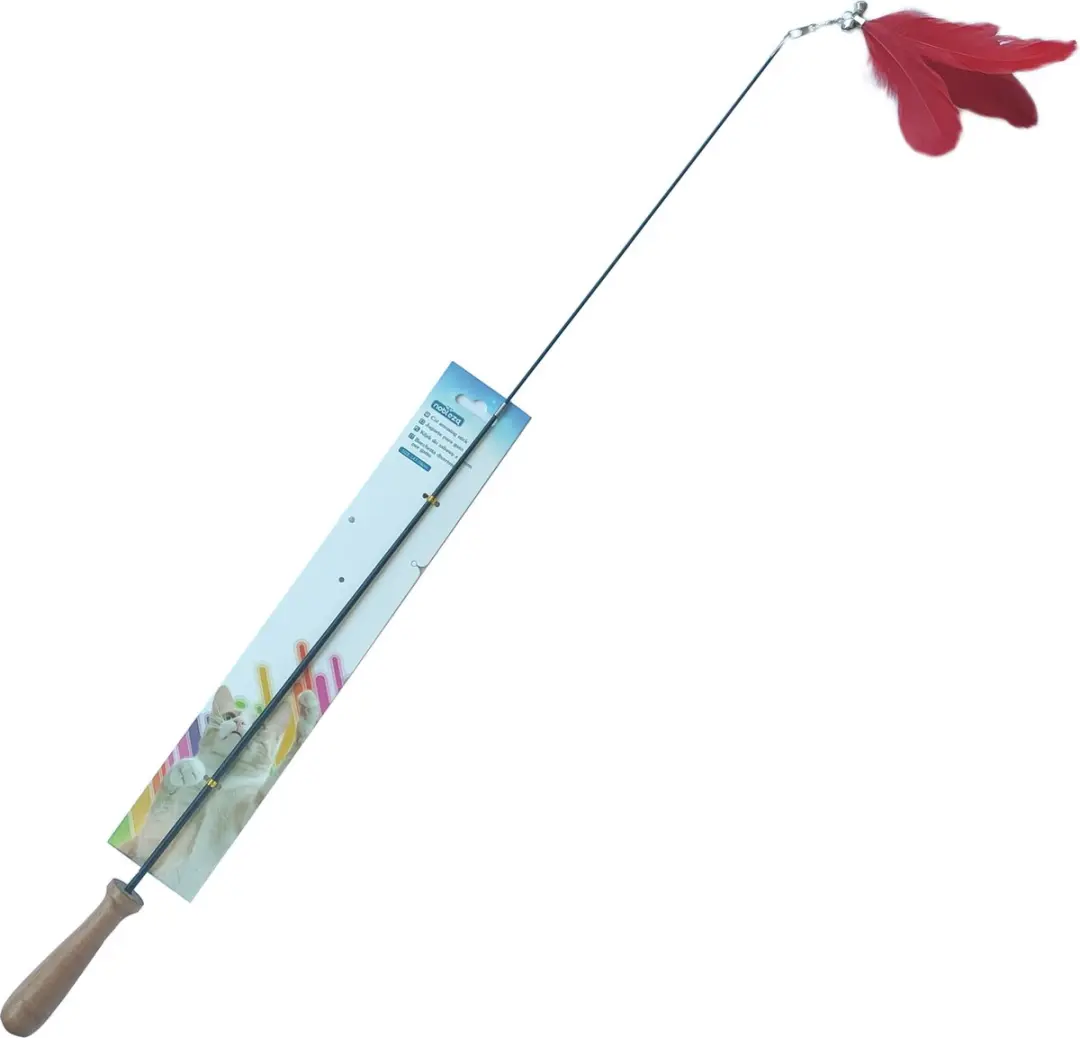 Nobleza Speelhengel voor Katten - Uitschuifbaar Rood