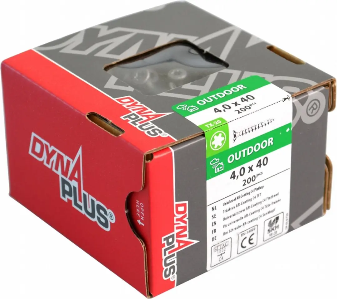 Dynaplus Unischroeven Torx 25 5x50mm - 200 Stuks - Grijs