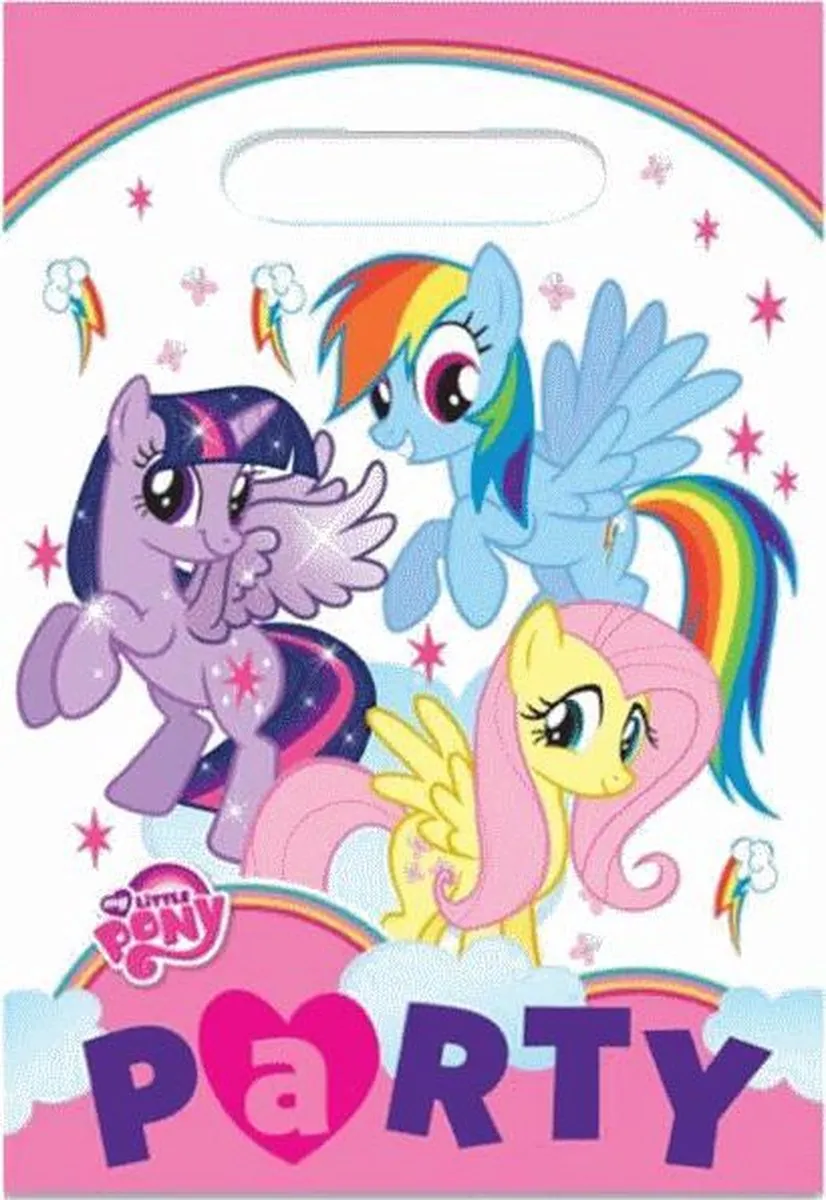 My Little Pony Feestzakjes - 8 Stuks - 23x17cm - Multi - afbeelding 6 van 6