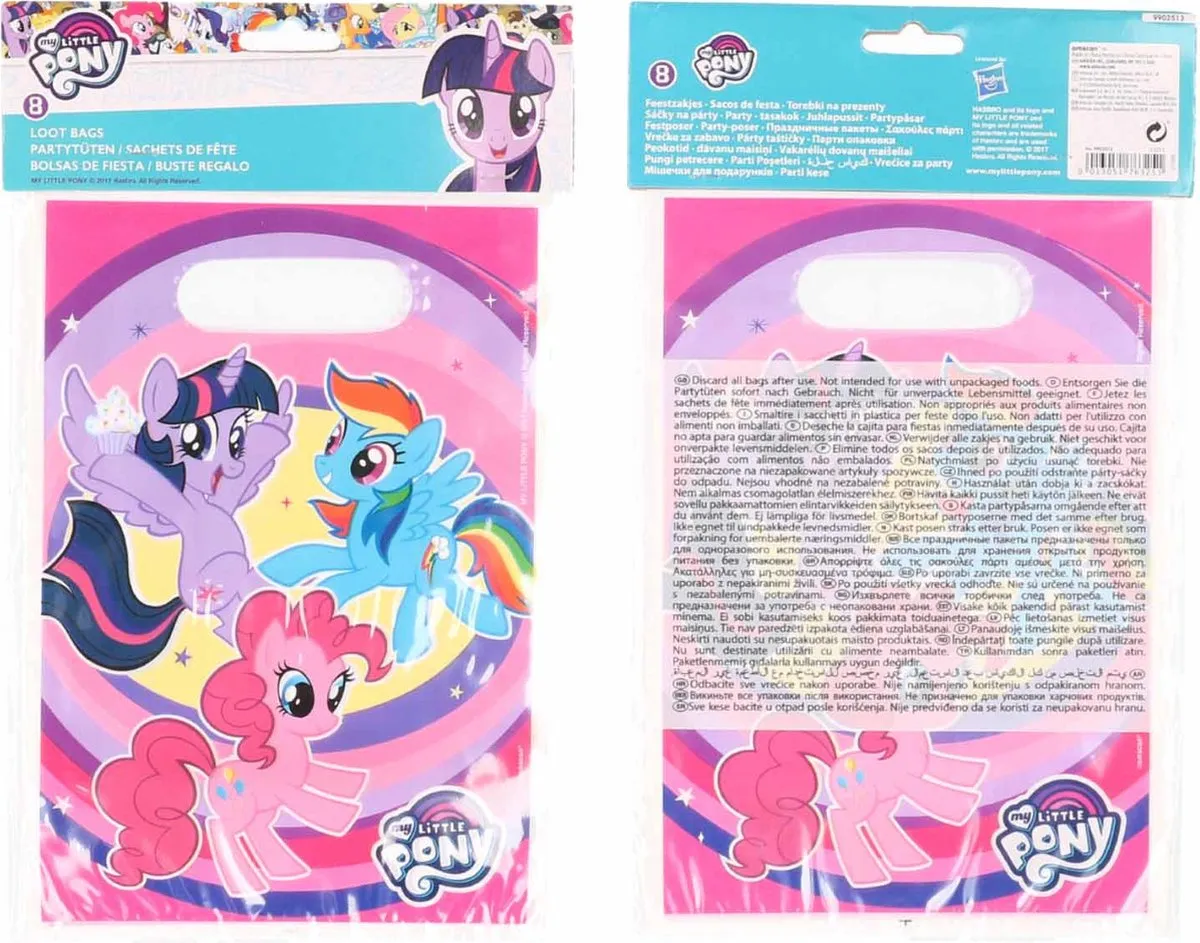 My Little Pony Feestzakjes - 8 Stuks - 23x17cm - Multi - afbeelding 2 van 6