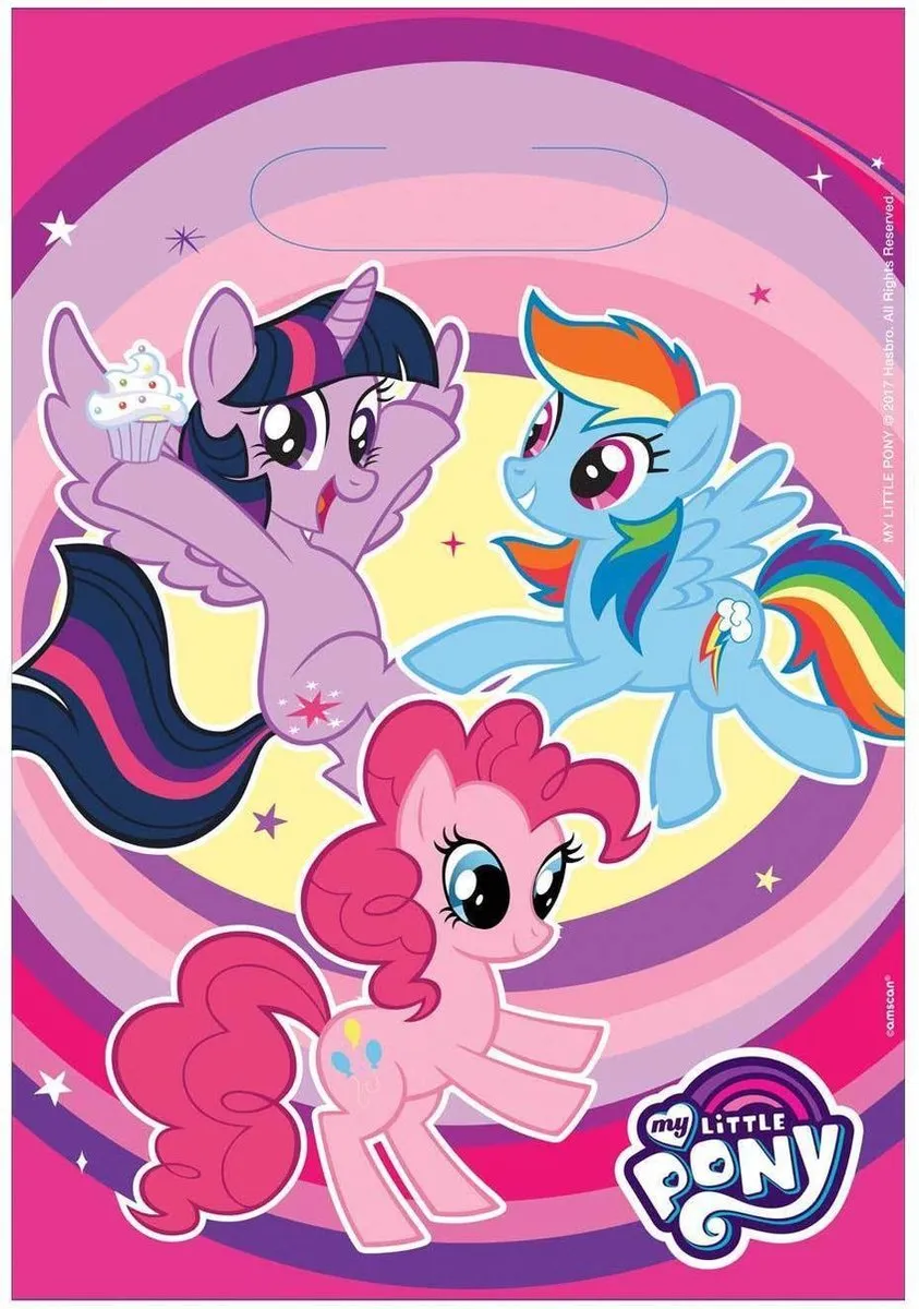 My Little Pony Feestzakjes - 8 Stuks - 23x17cm - Multi - afbeelding 4 van 6