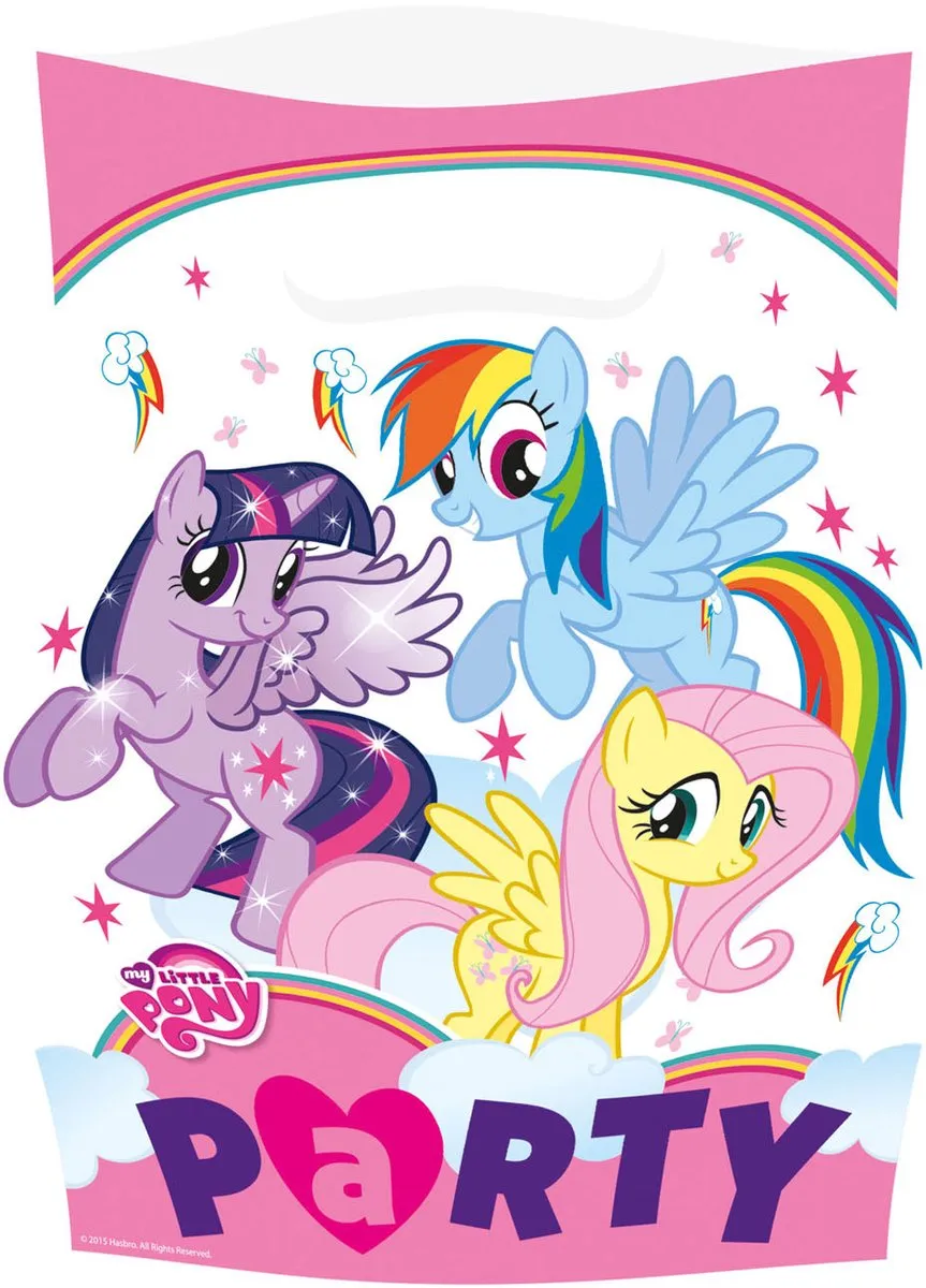 My Little Pony Feestzakjes - 8 Stuks - 23x17cm - Multi - afbeelding 5 van 6