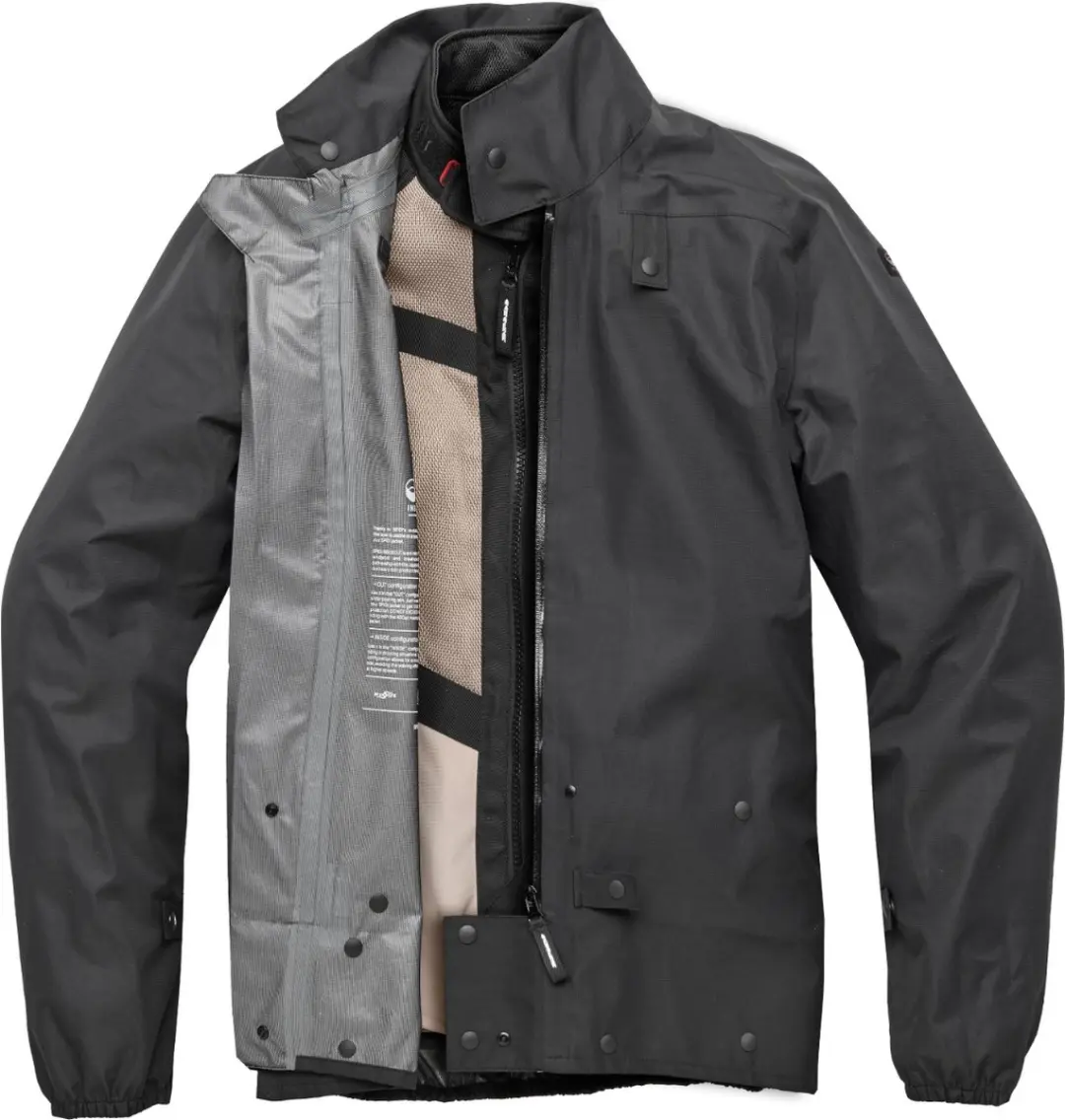Spidi Insideout Laminated Black Motorcycle Jacket