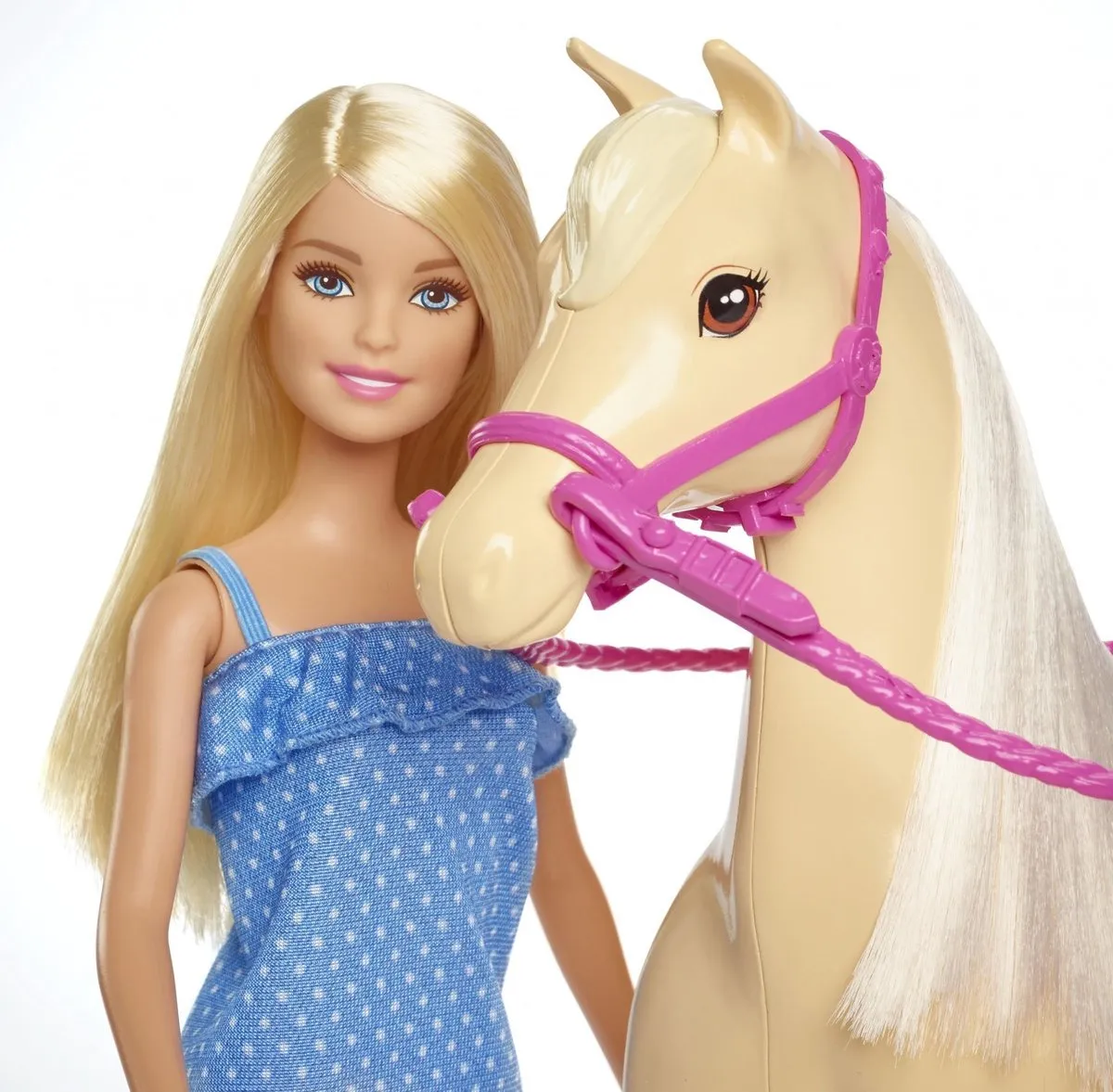 Barbie Paardrijset 30cm - Beige Paard