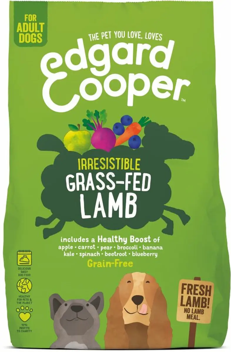 2x Edgard & Cooper Hondenvoer Graslam 7 kg