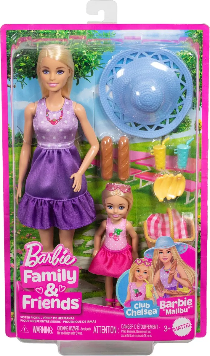 Barbie Malibu Picknickset Chelsea - Modepop Multicolor