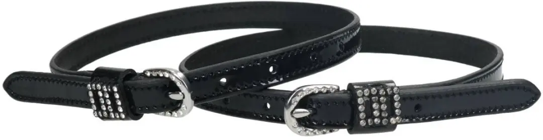 Epplejeck Double Diamonds Sporenriemen - Lak Zwart Strass - 2 Stuks - afbeelding 5 van 5