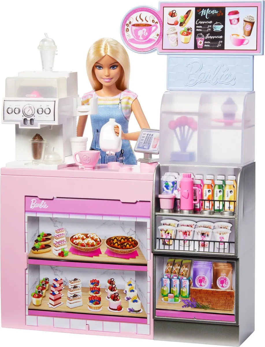 Barbie Koffiebar HXN94 - Speelset Meerkleurig