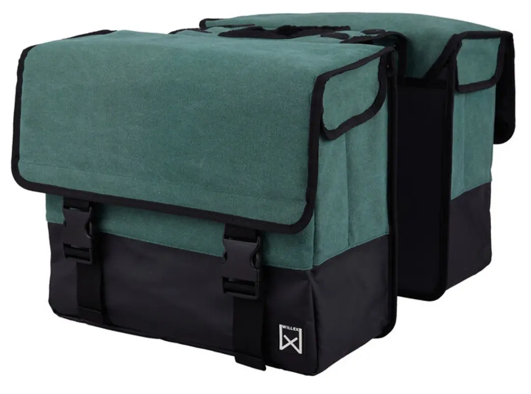 Willex Dubbele Fietstas 48L - Hunter Green/Zwart - afbeelding 5 van 6