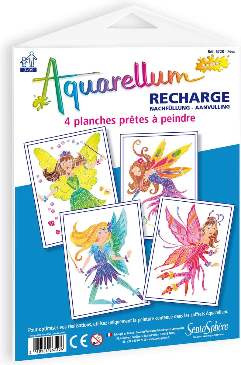 Asmodee Aquarellum Junior Navulling Feeën - 3 Stuks