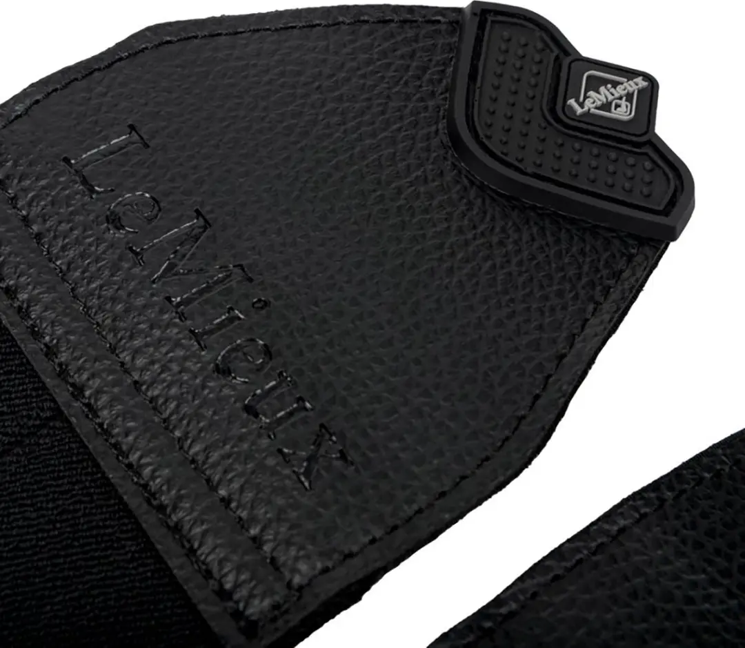 LeMieux Fleece Edge Mesh Borstelbeschermers - L - Zwart