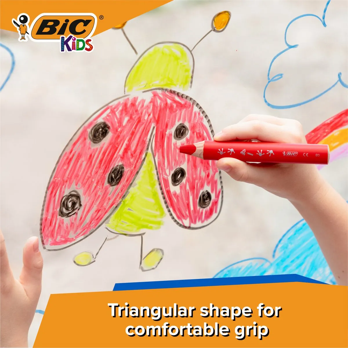 BIC Kids Multisurface Kleurpotloden - 10 Stuks - Assorti - afbeelding 5 van 6