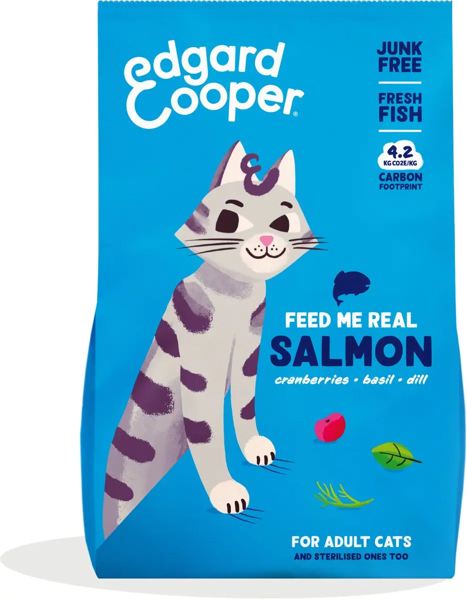 Edgard & Cooper Graanvrij Kattenvoer Zalm 4kg - 2x4kg