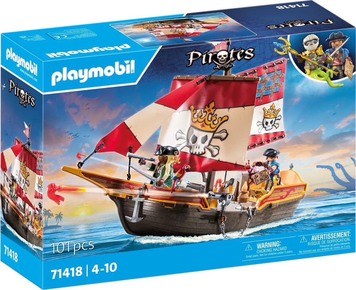 Playmobil Pirates Piratenschip 71418 - Multicolor