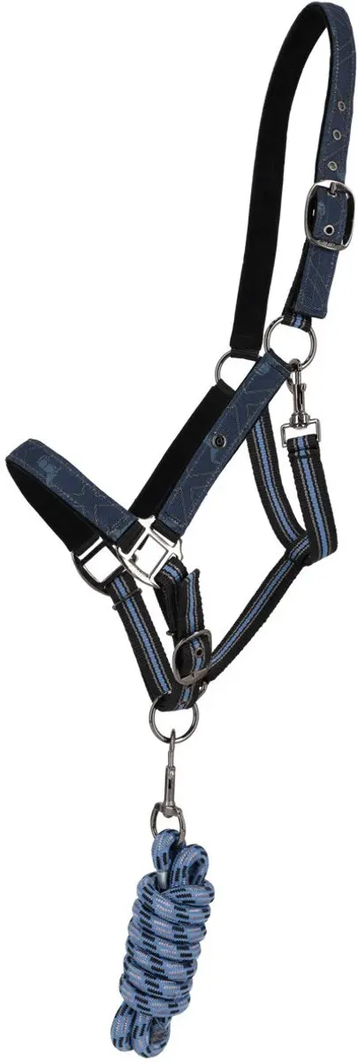 QHP Halster met Lijn NAVY DUSK PONY