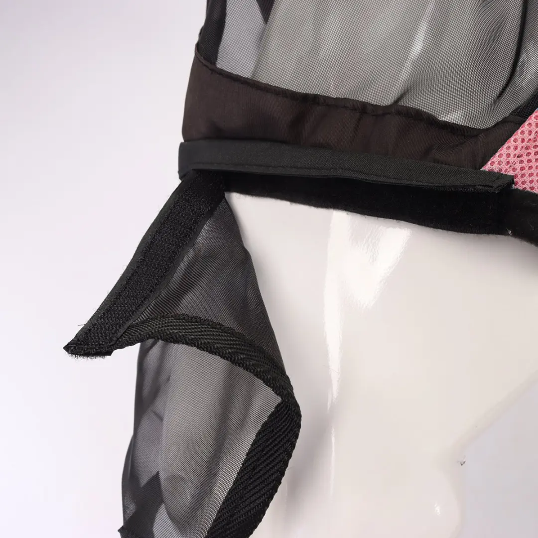 Horsegear Vliegenmasker HGAfneembare Neusflap - Extra Groot - Roze