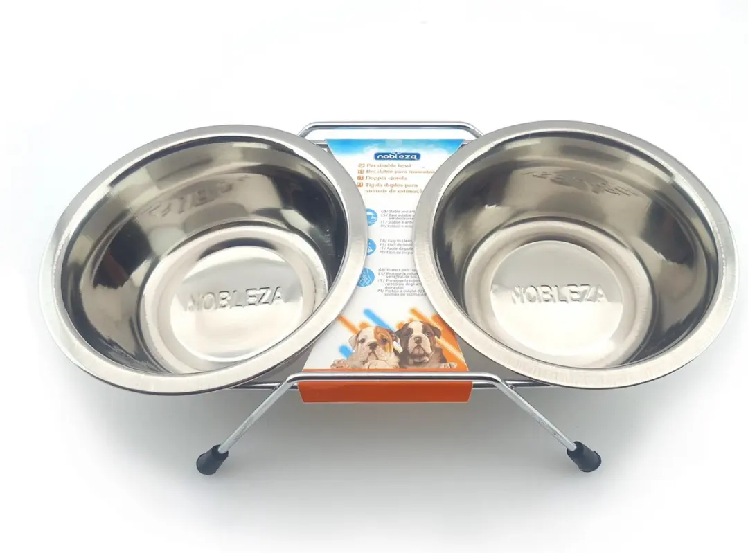Nobleza XL Dubbele RVS Voerbak
