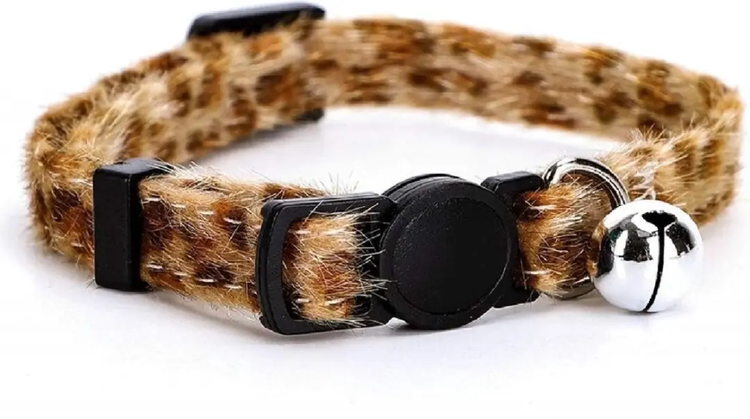 Nobleza Kattenhalsband Luipaardprint - Verstelbaar 20/30cm - Bruin