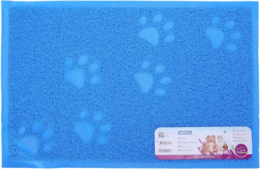 Nobleza Kattenbakmat Schoonloopmat Blauw M