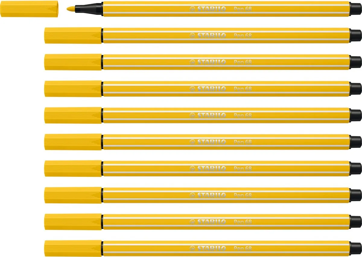 STABILO Pen 68 Viltstift Geel