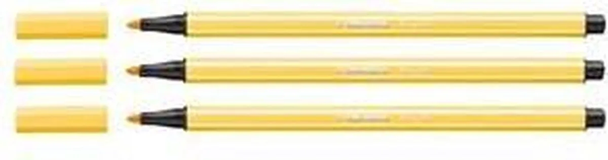 STABILO Pen 68 Viltstift Geel - 10 Stuks - afbeelding 6 van 6
