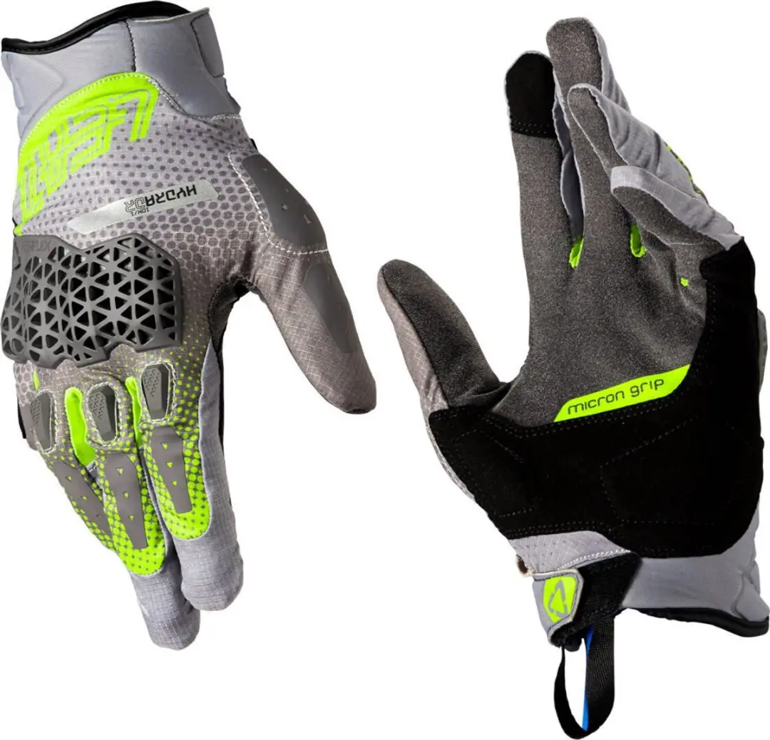 Leatt ADV HydraDri 5.5 Kort Viz Groen Grijs Waterdichte Handschoenen
