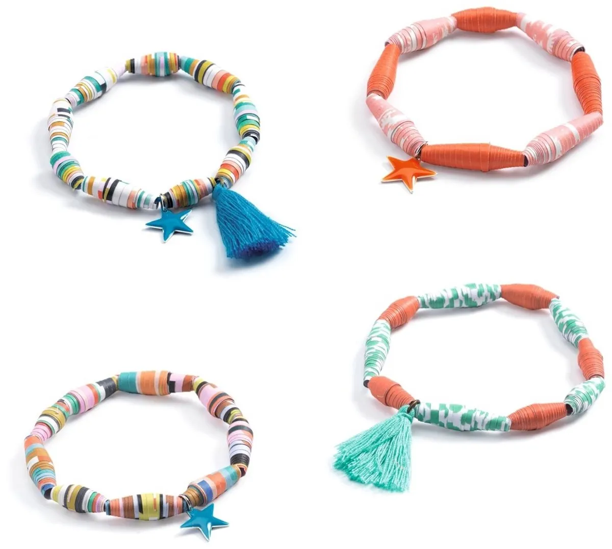 Djeco Knutselset Kleurrijke Armbanden - Meerkleurig