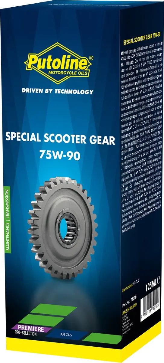 Putoline Scootergear Transmissieolie 75W-90 GL5 125ml - afbeelding 2 van 3